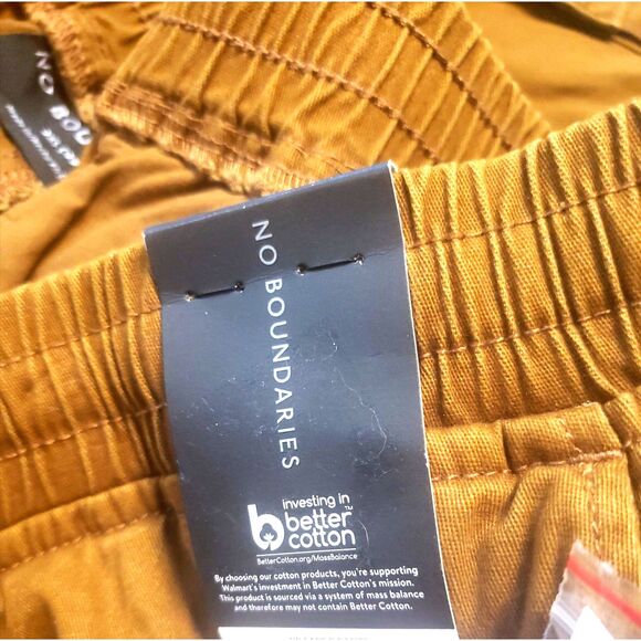 NWT No Boundaries Brown Elastic Waist Drawstring 8 Pocket Cargo Pants Size 3XL - Picture 12 of 12